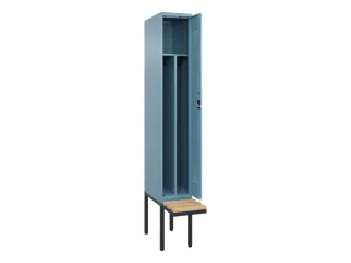 locker met bank,voor scheiding van kleding,HxBxD 2120x300x815mm,1vak - 1