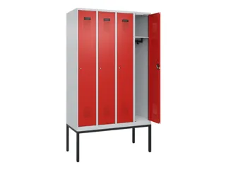 locker,HxBxD 2120x1200x500mm,4vak,vak B 300mm,cil.-slot,voetonderstel - 1