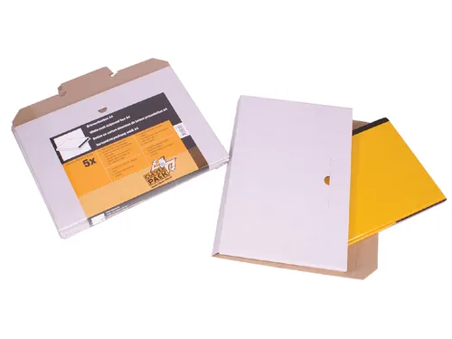 Brievenbusbox CleverPack A4 350x230x26mm karton wit pak à 5 stuks