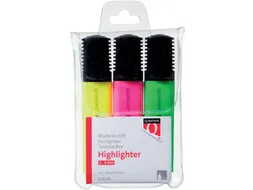 Quantore Markeerstift assorti beitelpunt 2-5mm, etui 3 stuks