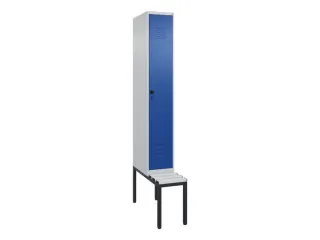 locker met bank,HxBxD 2120x300x815mm,1vak,vak B 300mm,draaigrendel - 1