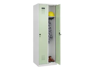 locker,HxBxD 1850x600x500mm,2vak,vak B 300mm,draaigrendel - 1
