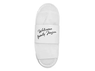 Hotelslipper met open neus Wit 100 paar met papieren wikkel - 4