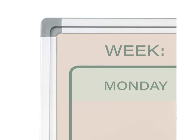 Weekplanner Elegance Engels softline profiel 8mm 90x120cm aluframe