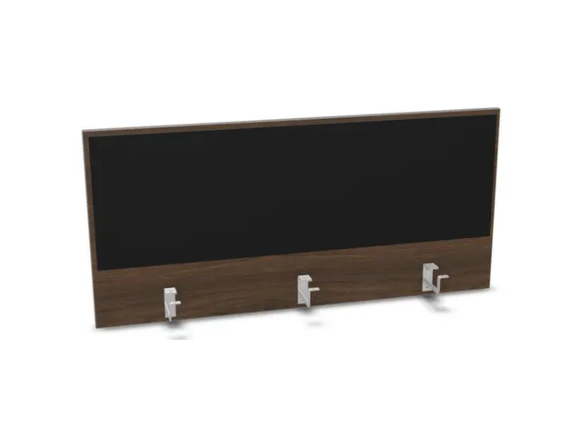 opzetpaneel bureau aanbouw achter NV bruin hickory zwart 1200mm