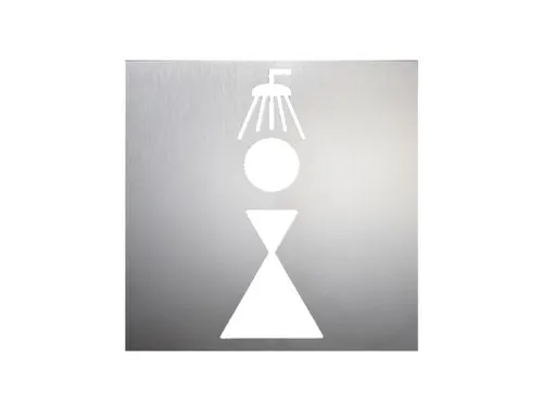deurbord,Damesdouche,RVS,zelfklevend,HxB 160x160mm
