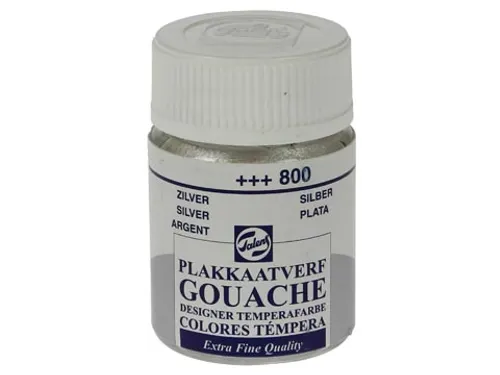 plakkaatverf Extra Fijn flacon van 16 ml, zilver