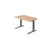In hoogte verstelbaar bureau,HxBxD 680-850x1200x800mm,blad eiken