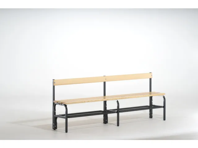 banc-patère,HxLxP 770x2000x375mm,barrettes en bois