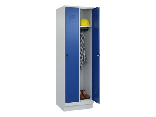 locker,HxBxD 1950x600x500mm,2vak,vak B 300mm,draaigrendel,sokkel