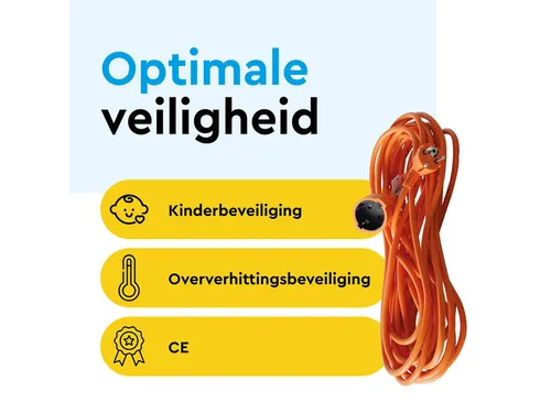 Verlengkabel BRASQ 30m oranje
