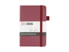 Notitieboek Sakura hard cover pocket lijn moerbei 90x140mm