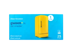 G'woon diepvries zakken 25x 1L
