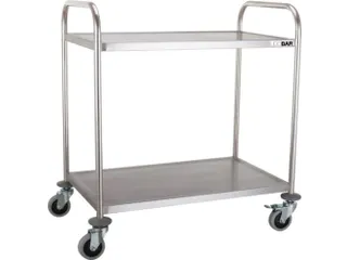 RVS serveerwagen,draagverm. 100kg,2etage(s),m. kunststof matten - 1