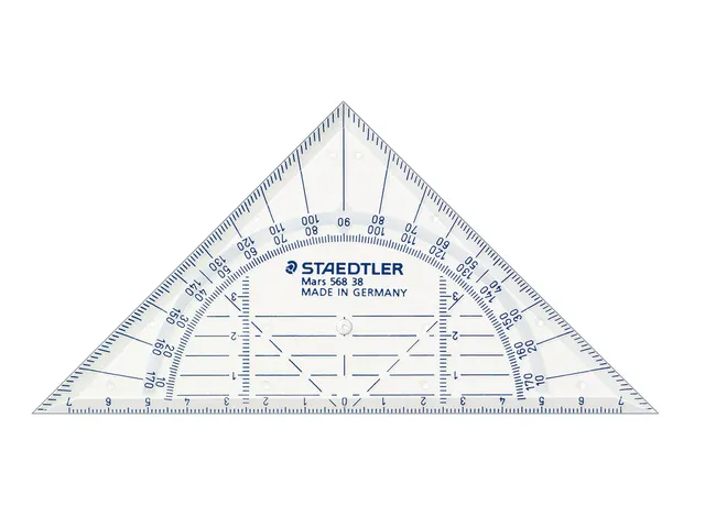 Geodriehoek Staedtler Mars 568 16cm Transparant