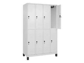 dubbeldekse locker,HxBxD 1950x1200x500mm,4x2vak.,vak B 300mm - 2