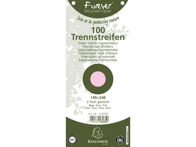 Tabstroken perfo FOR EVER 105X240mm roze