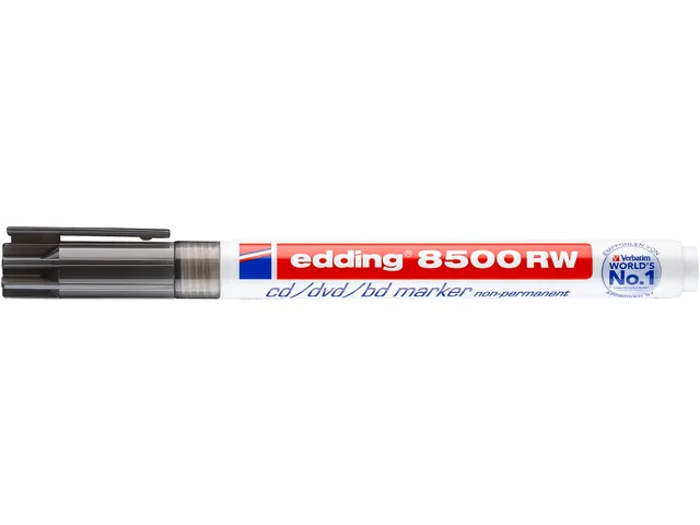 Feutre CD edding 8500 pointe ogive 1mm noir