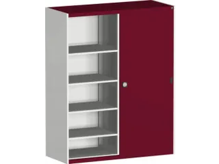 schuifdeurkast 2000x1600x650mm Stalen scheidingswand Ral7035 Ral3004 - 1