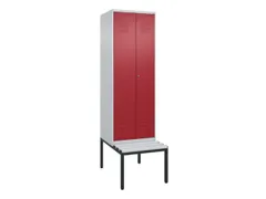 armoire vestiaire noir et blanc HxlxP 2120x600x815mm 2compart.