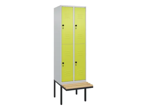 Dubbeldekse dekenkist,HxBxD 2120x600x815mm,2x2vak.,vak B 300mm
