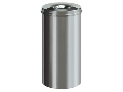Vlamdovende papierbak 50 Liter RVS