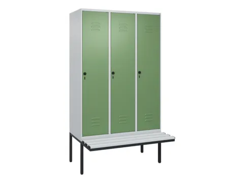 locker voor scheiding van kleding,HxBxD 2120x1200x815mm,3vak