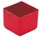 Inzetbak HxLxB 40x49x49mm Polystyreen Rood 50 stuks