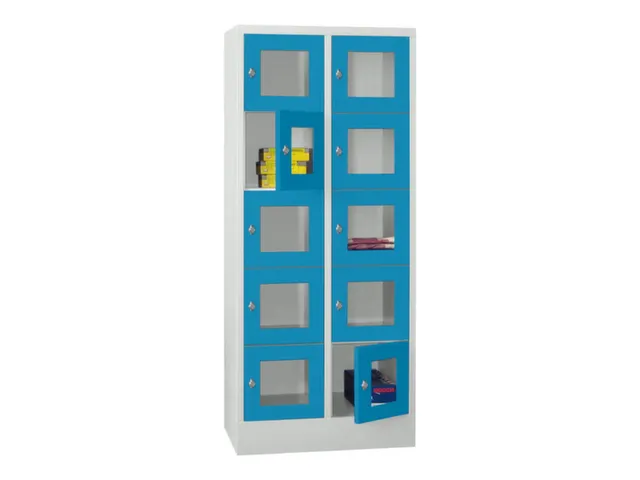 armoire multicases,HxlxP 1850x800x500mm,RAL7035,face avant RAL5012