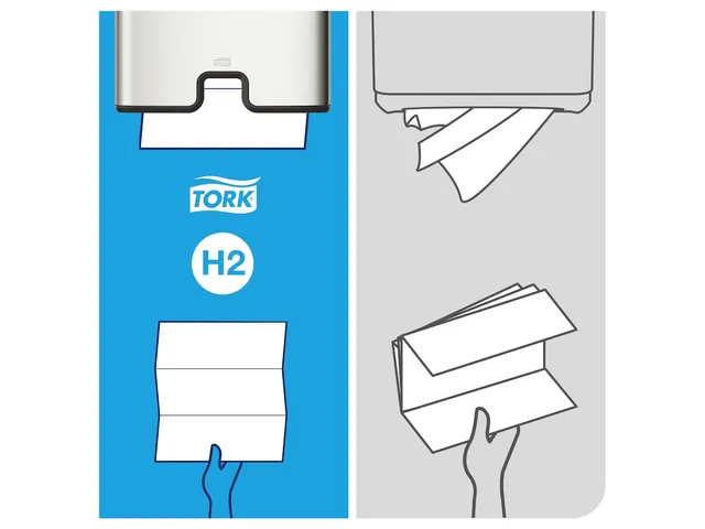 Handdoek Tork 100889 H2 Xpress compressed Premium 2-Laags Wit