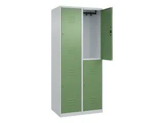 dubbeldekse locker,HxBxD 1850x800x500mm,2x2vak.,vak B 400mm - 2