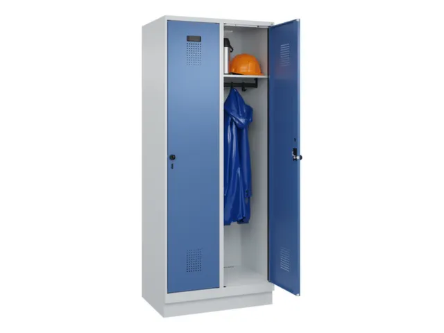 locker,HxBxD 1950x800x500mm,2vak,vak B 400mm,draaigrendel,sokkel