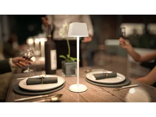 Securit Tafellamp Georgina LED Wit oplaadbaar USB dimbaar - 11