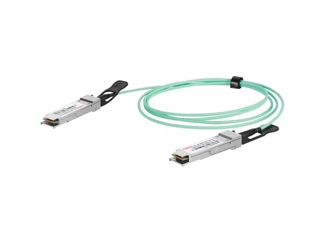 3m glasvezelkabel VCSEL zender-ontvanger QSFP28 male 100Gbps Turquoise