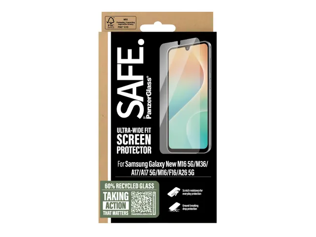 PanzerGlass SAFE by. Screen Protector Samsung Galaxy M17 5G | M36 |