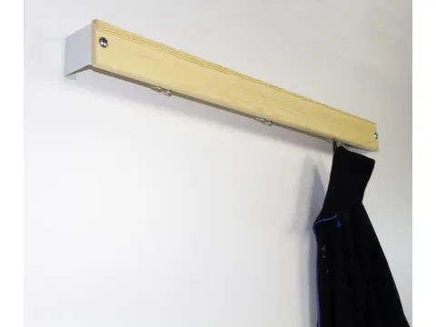 wandkapstok,HxL 90x1015mm,3jashaken,hout/staal,grenen/lichtgrijs