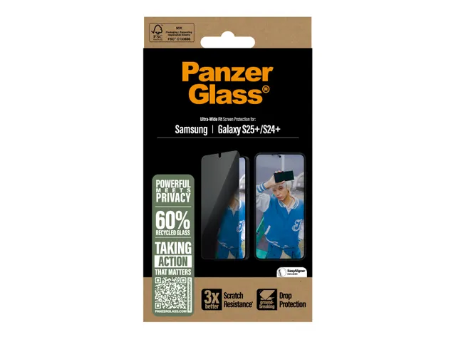 PanzerGlass 2-Way Privacy Screen Protector Samsung Galaxy S25+ | S2