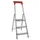 aluminium trapladder,eenzijdig,3treden,Stand H 0,57m,balk L 1,25m