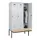 locker met bank,HxBxD 2120x1200x815mm,3vak,vak B 400mm,draaigrendel
