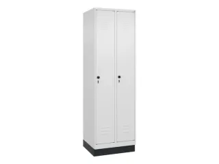 locker,HxBxD 1950x600x500mm,2vak,vak B 300mm,draaigrendel,sokkel - 1