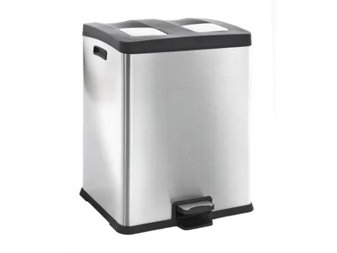 Ruime Rechthoekige Rejoice Pedaalemmer 60 Liter Mat Rvs