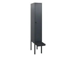 locker met bank,HxBxD 1950x300x815mm,1vak,vak B 300mm,draaigrendel