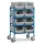 Bijzetwagen Met 8 Magazijnbakken 32931 250kg Hout 630x470mm Ral5007
