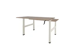 Dextro Slinger Duo zit/sta Bureau 120cm frame Wit blad Havana