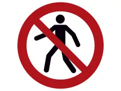 verbodsbord,verboden v. voetgangers,sticker,folie,standaard,Ø 200mm