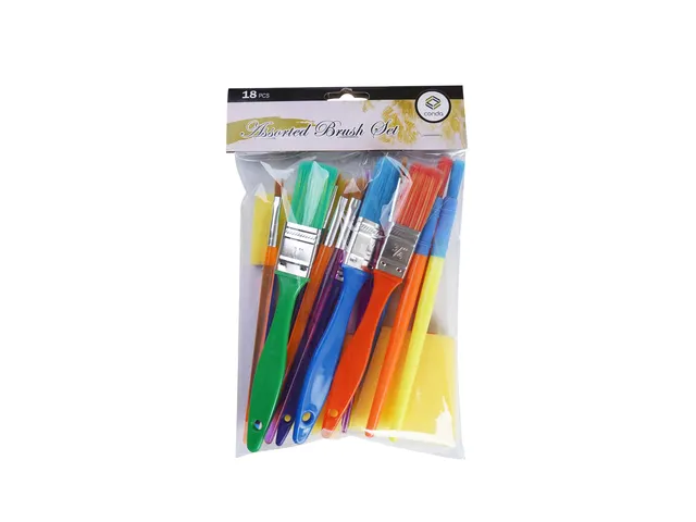 Penselen en foambrushes Conda 18-delig