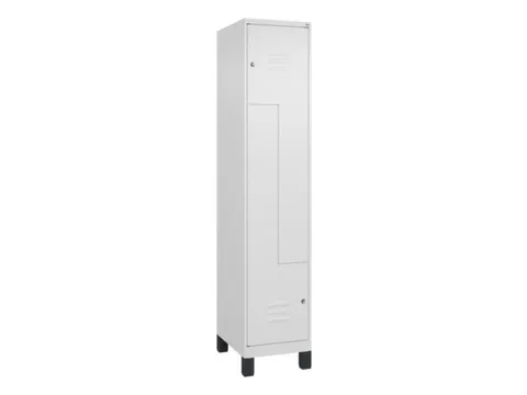 Z-garderobekast,HxBxD 1950x400x500mm,vak B 200/400mm,cil.-slot,voeten
