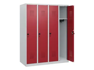 schoollocker,HxBxD 1530x1200x500mm,4vak,vak B 300mm,draaigrendel - 1