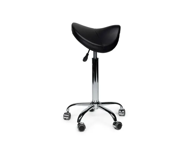 Zadelkruk Office Premium standaard zonder voetring harde wielen zw