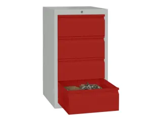 ladekast,HxBxD 900x500x500mm,4lade(n),cil.-slot,RAL7035,front RAL3000 - 2